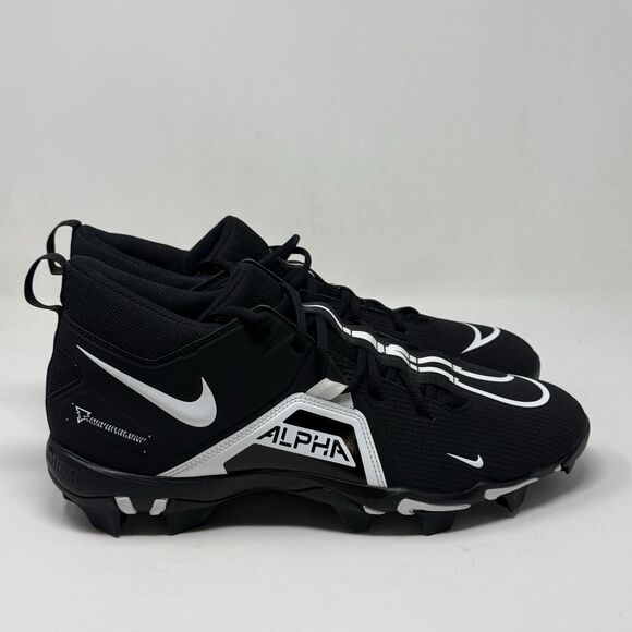 Nike Alpha Menace 3 Shark Football Cleats Shoes Mens 13 W Wide Black CV0584-010 main image 5